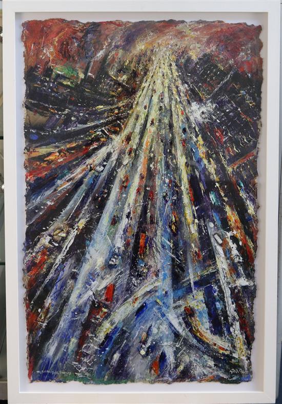 David Wilde (1918-1978) My Rush Hour Idyll, Evening 25 x 16.5in.